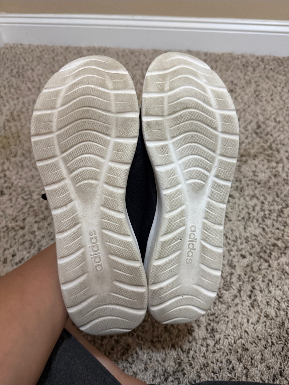 adidas Black Sneakers with Pink Accents and White Soles - Picture 3 of 4